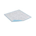 A square absorbent pad lies on a white background; one corner is curled up.