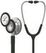 A Littmann Classic III stethoscope, with a dark green tubing, is shown in a product shot against a white background. The text "Littmann Classic III" and "Made in U.S.A." is visible on one of the chestpieces.