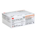 A box of 100 SoluPrep wipes sits on a white background. The wipes are for antiseptic skin preparation, and each is a single 1.5 mL dose. The box is white with red and black labeling.