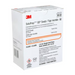 A box of 50 3M SoluPrep QD swabs sits upright. The swabs contain chlorhexidine gluconate and isopropyl alcohol for antiseptic skin preparation. The box is white with orange accents and contains product information in English and French.