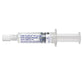 A 5 mL BD PosiFlush XS syringe, containing 0.9% sodium chloride, lies on a plain white background. The syringe is designed for flushing only.
