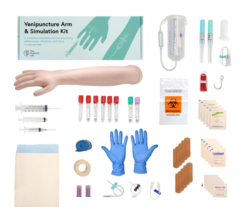 Anatomy Lab Venipuncture and IV Practice Arm Kit and Simulation Arm