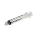 A clear plastic syringe, rests on a white background. The syringe displays "BD PLASTIPAK" printed on its barrel.
