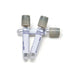 Three BD Vacutainer tubes, containing sodium fluoride and potassium oxalate, lie on a white surface.