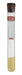 A 10 mL BD Vacutainer SST® Gel & Clot Activator Transport Plus Plastic tube contains a pale yellow liquid. The tube is capped, and stands upright.