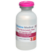 A small, clear bottle of Pristine Medical Simu Bacteriostatic Water for Injection USP sits against a black background. It is for educational use only, not for humans or animals, and contains distilled water.