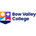 A logo displays the words "Bow Valley College" in a dark blue sans-serif font on a black rectangular background. A multicolored geometric design featuring a circle, diamond, and triangles precedes the text.