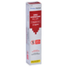 A prefilled syringe package stands upright. It contains simulated adenosine for educational purposes only. The box is predominantly white and red. The text includes "SIMU ADENOSINE INJ. USP," "6 mg per 2 ml (3 mg/ml)," "Not for human use Education only," and "SIMULATED PRODUCT Simulates Adenosine."