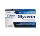 A box of Glycerin Suppositories sits on a plain white background. The box is predominantly blue and white, with "Creme" and "Glycerin" prominently displayed. The text also indicates they are suppositories.
