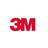 A red "3M" logo is displayed. The logo is centered on a white circular background.