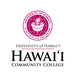 A circular logo, featuring a stylized flower, sits atop text reading "University of Hawai'i" and "HAWAI'I COMMUNITY COLLEGE".