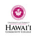 A circular logo, featuring a stylized flower, sits atop text reading "University of Hawai'i" and "HAWAI'I COMMUNITY COLLEGE".