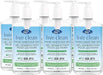 Six bottles of Live Clean hand sanitizer, arranged in two rows, sit on a plain background. Each bottle has a pump dispenser and features a label indicating it contains 60% alcohol.