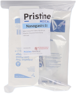 A Pristine Medical Nasogastric Kit, contained in a clear plastic bag, is ready for use. The kit includes various sterile medical supplies.