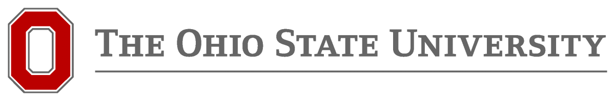 A red and gray Ohio State University logo is displayed alongside the text "The Ohio State University".