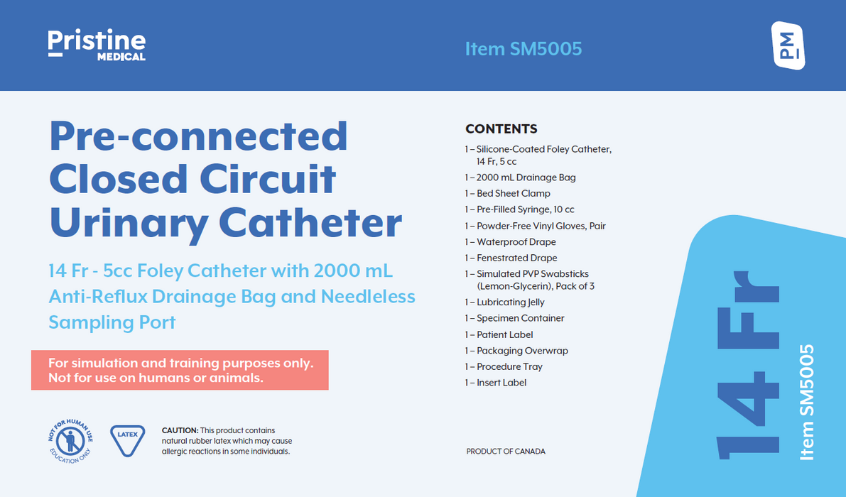 Pristine Medical Standardized Closed Circuit Foley Catheter Kit
