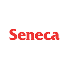 A red “Seneca” logo is displayed against a white background.