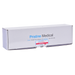 A white cardboard box containing Simu-2ml ampules sits on a surface; it's labeled Pristine Medical with contact information.