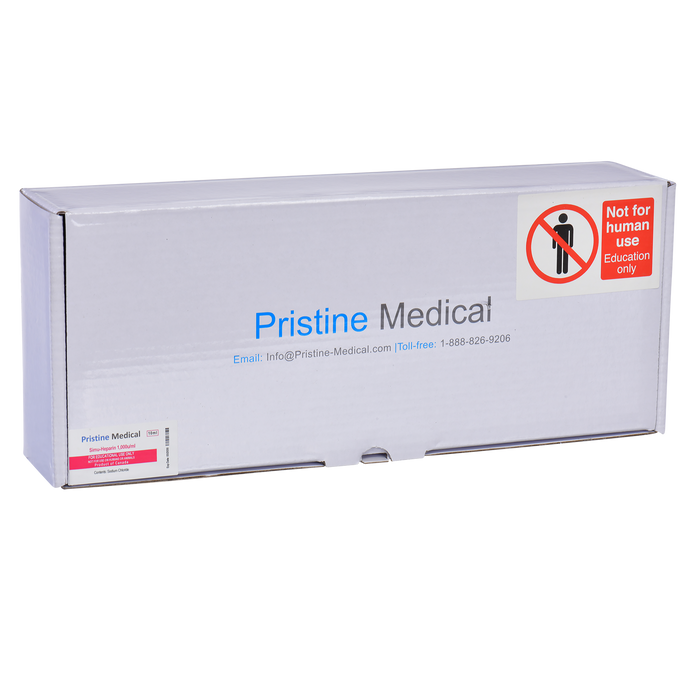 A Pristine Medical box rests on a surface. It is for educational use only, not for human use. The box is white with blue and red text.