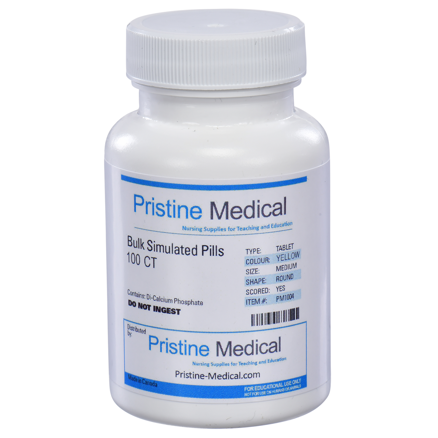 A white plastic bottle of Prime Medical brand medicine sits upright against a plain white background. The bottle displays "Prime Medical" branding and illegible smaller text detailing the contents.