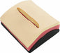 A layered, skin-toned pad with a simulated incision rests on a black base.