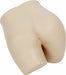 A beige, plastic buttocks form sits on a blank background.