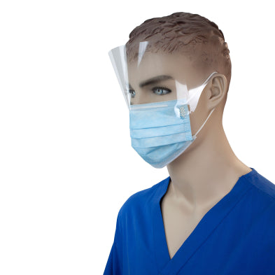 Dynarex Face Mask w/ Ear Loop and Plastic Shield