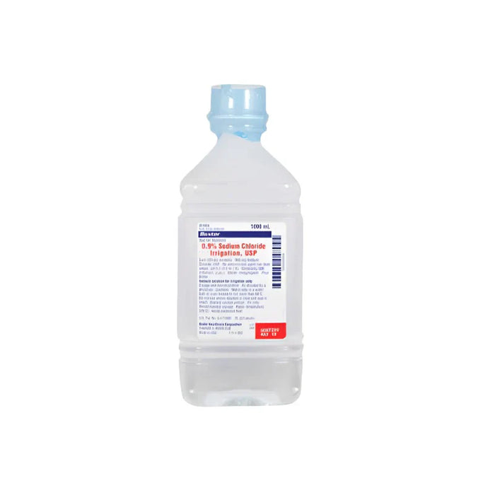 Baxter 0.9% Sodium Chloride Irrigation Solution, Viaflex Uromatic Plastic Pour Container, 1000ml