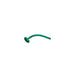 A green, curved suction catheter rests on a white background. The catheter is labeled "14 Fr 0804".