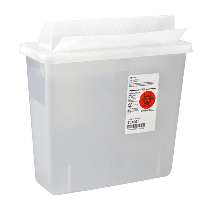 Monoject Sharps Container with Always-Open Lid, 5qt
